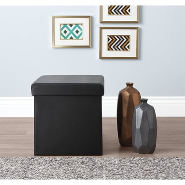 HOMETRENDS cube de stockage pliant noir