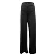 thumbnail image 5 of Women's Work Pants - High Elastic Waisted Trousers - Straight Wide Leg Button Down Casual Pants, 5 of 5