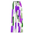 thumbnail image 4 of Pants for Women, Womens Fashionable Striped Printed Drawstring Wide Leg Pants, 4 of 4