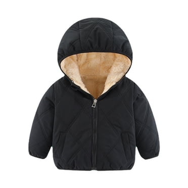 MIASHUI Baby Boys Girls Winter Hooded Coats Warm Snow Jacket Outerwear,Black,4-5 Years