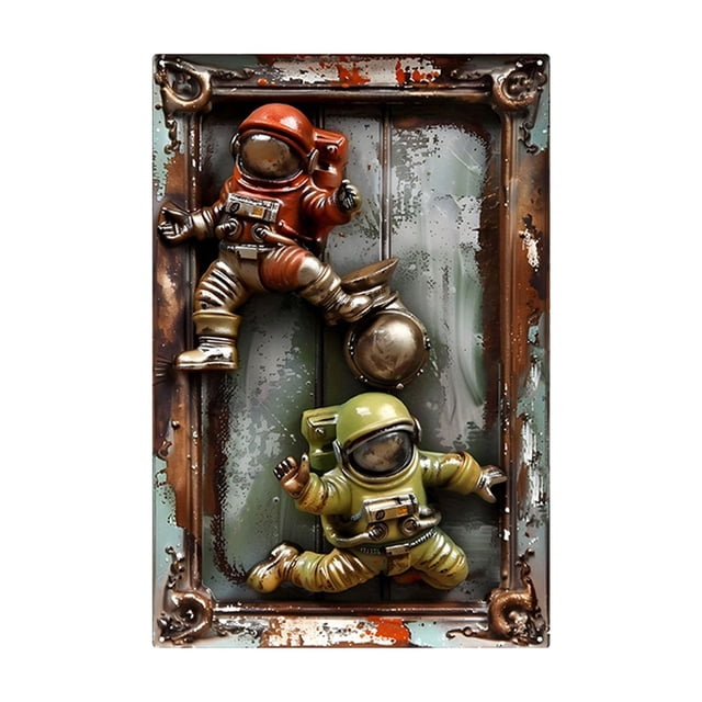 Metal Wall Art Three Dimensional Simulation Metal Sheet Art Waterproof And Sunburn Protection Wrought Iron Wall Hanging Decor Metal Wall Decor