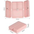 thumbnail image 4 of Pill Case Organizer Travel Pill Box with Label Daily Medicine Organizer Case Pocket Container Case Portable Pink Supplement Case Medicine Container Compact for for Vitamin, 4 of 7