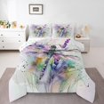 thumbnail image 1 of Erosebridal Ensembles de Literie Chic Libellule Complet avec Couette pour Filles, Insert de Couette Floral Aquarelle pour Maman, Réversible 3 Pcs, Ultra Doux, 1 of 7