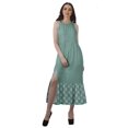 thumbnail image 1 of Moomaya Robe Imprimée Femme Fête Mariage Tenue de Fête Col Licou Robe Maxi en Rayonne, 1 of 4