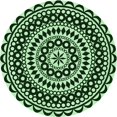 thumbnail image 1 of Ahgly Tapis Rond Lavable en Machine Intérieur Transitionnel Vert Forêt Foncé, 6 Pieds Rond, 1 of 7