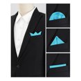 thumbnail image 4 of INSPIRE CHIC Men's Pocket Square Solid Color Handkerchiefs Self-folded For Wedding Party Turquoise One Size, 4 of 4