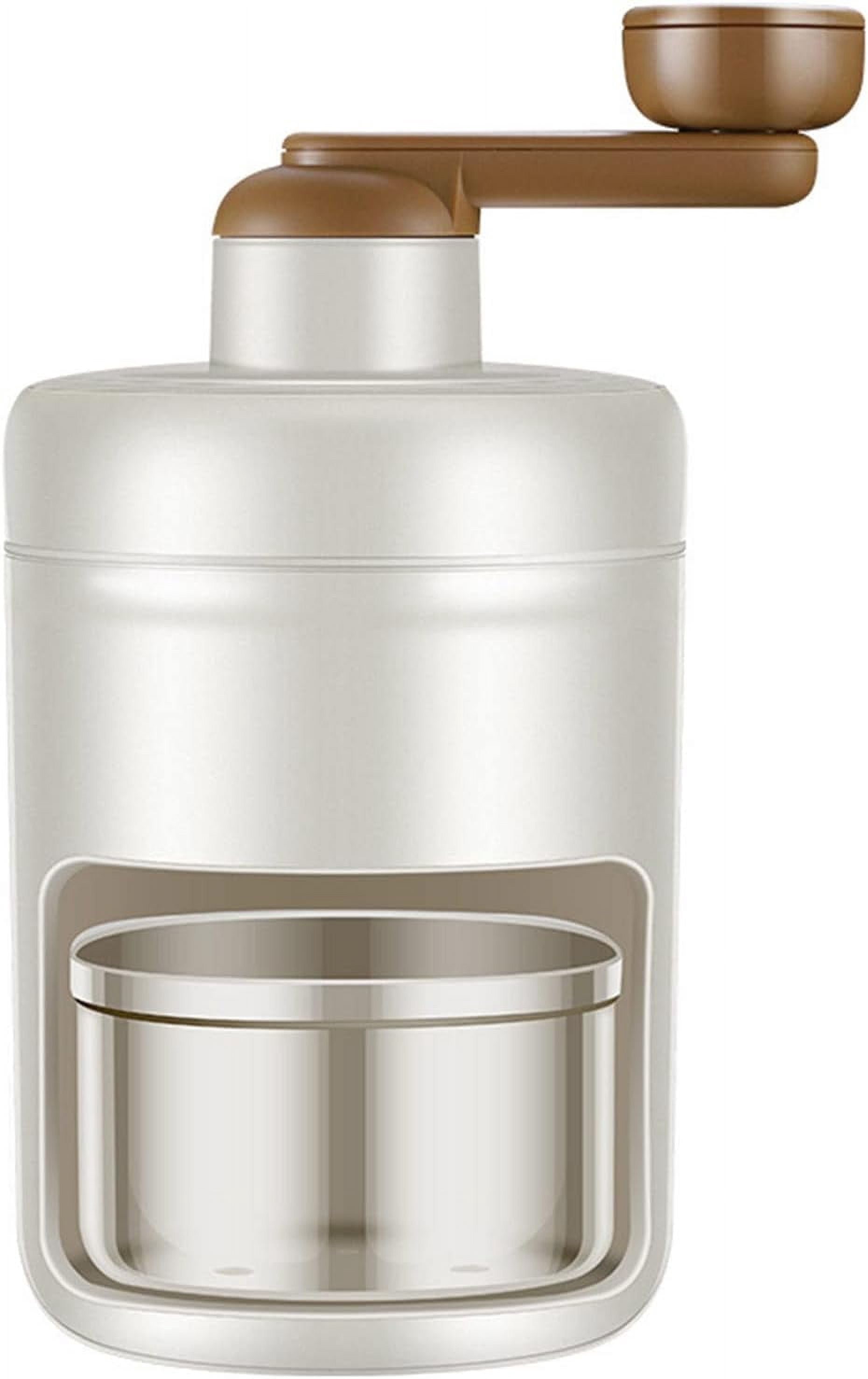 yeacher Rasoir à Glace Manuel Compact avec Base Antidérapante, Matériau PP+PS de Qualité Alimentaire, Mélangeur à Smoothies à Manivelle pour la Maison