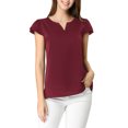 thumbnail image 1 of INSPIRE CHIC Blouse Haut pour Femme à Col en V, de Travail Décontracté, à Manches Courtes, 1 of 1