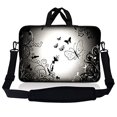 thumbnail image 2 of LSS Sac Pochette pour Ordinateur Portable 17-17,3 Pouces Compatible avec Acer, Asus, Dell, HP, Sony, MacBook et Plus / Étui de Transport avec Poignée et Bandoulière Ajustable, Papillon à Dégradé Contrasté Foncé, 2 of 4