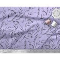 thumbnail image 3 of Soimoi Purple Velvet Fabric Flower Leaves Print Sewing Fabric Yard 60 Inch Wide, 3 of 3