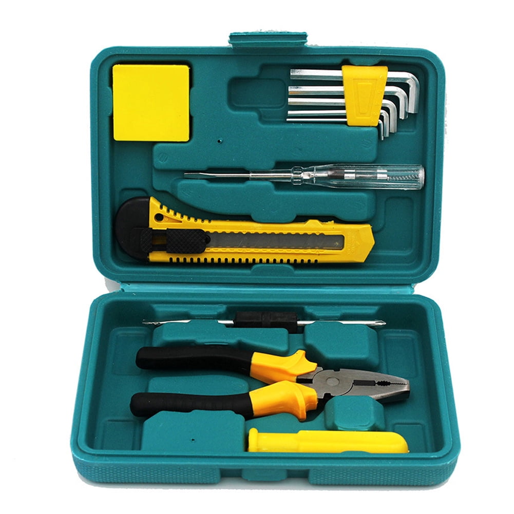 Amdohai 12PCS Car Repairing Kit Mixed Hardware Tools Vise Ratchet Wrench Tool Combination Tool Set