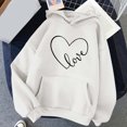 thumbnail image 2 of Sweat à Capuche d'Hiver pour Femmes Pull Manches Longues Confortable, 2 of 4