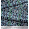 thumbnail image 3 of Soimoi Polyester Crepe Fabric Swirls & Floral Artistic Print Fabric by The Yard 42 Inch Wide, 3 of 3