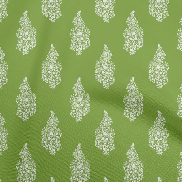 oneOone Polyester Spandex Green Fabric Block Sewing Material Print Fabric By The Yard 56 Inch Wide-GO
