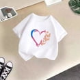 thumbnail image 4 of Hauts Filles T-Shirts Chemises Enfants Mignon Graphique Col Rond Manches Courtes Été Décontracté Chemise Hauts pour Filles, 4 of 4