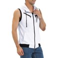 thumbnail image 4 of INSPIRE CHIC Outfit Men's Vest Hoodie Zip Up Sleeveless Drawstring Hooded Vest 46 White, 4 of 8
