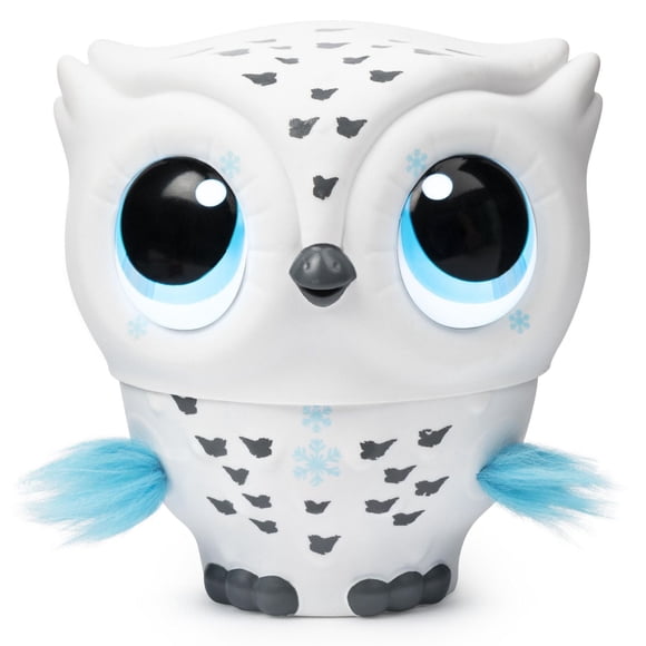 Owleez, Jouet bébé hibou volant interactif avec effets sonores et lumineux (blanc), à partir de 6 ans