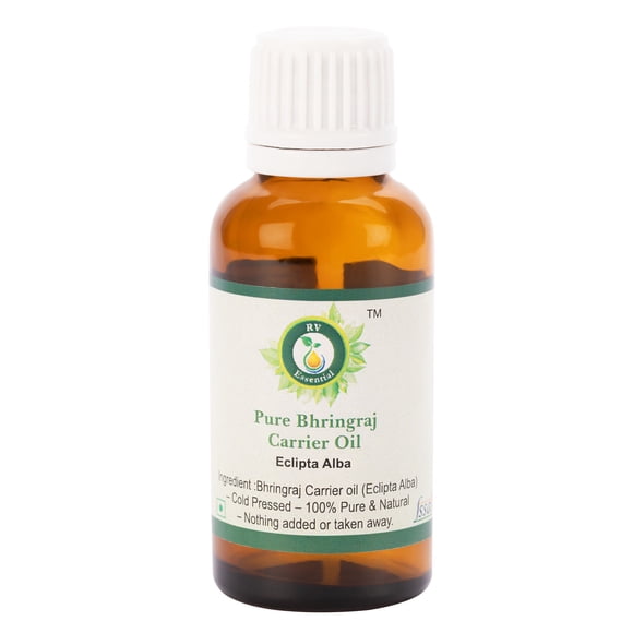 Huile de Bhringraj Eclipta Alba Pure Naturelle Pressée à Froid Huile Capillaire de Bhringraj pour la Pousse des Cheveux Rare Herb Series 10ml 0.338oz par R V Essential