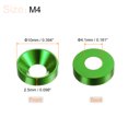 thumbnail image 2 of Unique Bargains Lot de 30 Rondelles à Encastrer M4 en Alliage d'Aluminium Anodisé pour Finition, Vert, 2 of 4