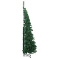 thumbnail image 2 of vidaXL Corner Artificial Christmas Tree Green 210 cm PVC, 2 of 5