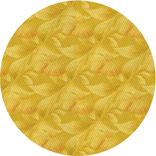 Ahgly Company Tapis Rond Lavable en Machine Intérieur Transitionnel Or Jaune, 4 Pieds Rond