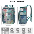thumbnail image 2 of Abstract Geometric Insulated Backpack Cooler - 20L Soft Cooler Bag, Plaid Style for Camping, 2 of 5