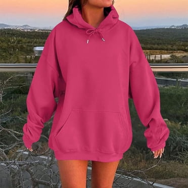 Women's Solid Color Drop Shoulder Hoodie With Pockets Comfortable And Stylish Sweatshirt Top Sweatshirt for Women Behemoth Zip Hoodie Womens Sweater Zip Long Sweatshirt Hoodies for Women Casual