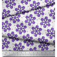 thumbnail image 4 of Soimoi Poly Georgette Fabric Leaves & Floral Artistic Printed Craft Fabric by The Yard 42 Inch Wide, 4 of 4