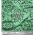 thumbnail image 1 of Soimoi Poly Georgette Fabric Floral Mandala Print Fabric by Yard 52 Inch Wide, 1 of 3