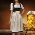 thumbnail image 2 of GDREDA Oktoberfest Bavarois Tablier Mi-Long Classique Uni pour Femme avec Liens pour Robe de Fête pour Rassemblements Festifs, 2 of 8