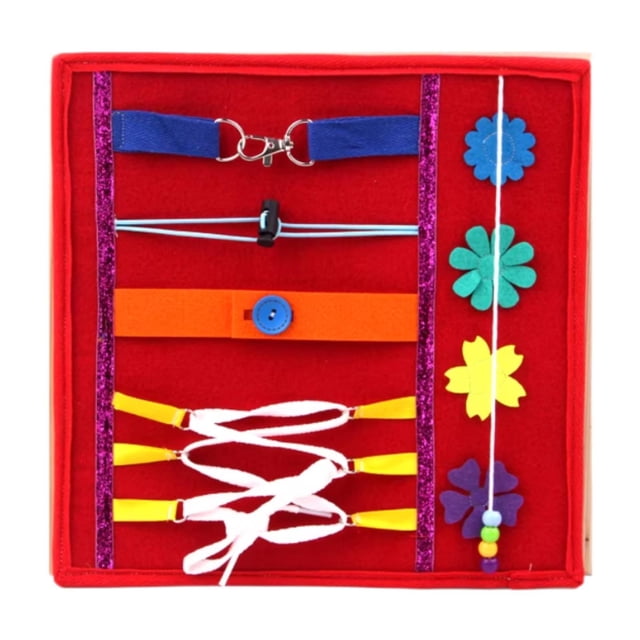 Siruishop Activity Board Accessory Part Cooperation Sensory Board Parts Boys Preschool red