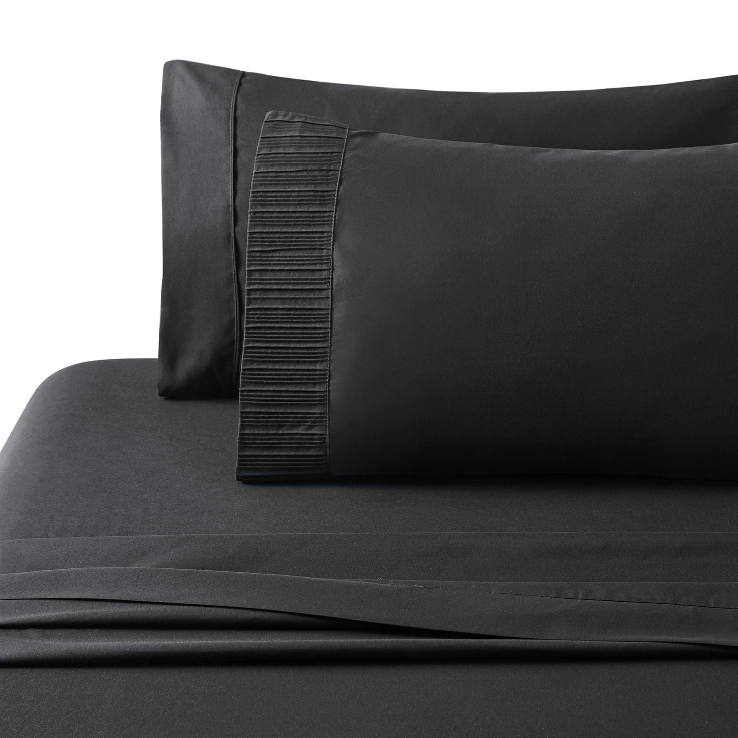 Literie Marina Décoration ultra douce et soyeuse en rayonne de bambou, toutes saisons, fermeture éclair, couleur noire