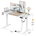 thumbnail image 4 of GUANITO Bureau Debout Électrique Réglable de 55 Pouces, Grand Espace de Travail avec 2 Crochets, Bureau Ergonomique Assis-Debout, Résistant aux Rayures et Imperméable, Bureau à Hauteur Réglable pour le Travail et la Maison, Beige, 4 of 7