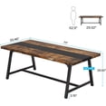 thumbnail image 2 of 70.86 Inch Computer Table, Large Executive Office Desk, Modern Study Desk with Metal Frame, 2 of 5