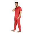 thumbnail image 3 of Inkmeso Solid Nightwear Set For Mens Tshirt And Pants Pajama Set Short Sleeve Pjs Loungewear Set, 3 of 8