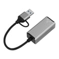 thumbnail image 1 of Adaptateur Type C vers Ethernet USB-C, Adaptateur USB A vers RJ45 Plug And Play, Adaptateur RJ45 pour Ordinateurs Portables, Téléphones Mobiles, Tablettes, 1 of 8