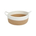 thumbnail image 1 of Birdeem Woven Cotton Rope Basket Fabric Basket for Organisation and Storage, Small Laundry Basket for Desktop Storage, Living Room Clutter Storage, (Khaki), 1 of 12
