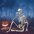 thumbnail image 2 of Halloween Skeleton Skeleton Model Full Body for Front Lawn Photo Prop Decor 40x10x4cm, 2 of 9