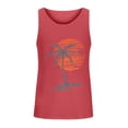 thumbnail image 2 of LSLJS Tank Tops Men Coconut Tree Sunset Print Sleeveless Muscle Shirt Beach Tank Tops, 2 of 4
