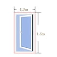 thumbnail image 3 of Yhmxh Mosquito Net - Indoor Insect Fly Screen Curtain Mesh Mosquito Netting Door Window 1.5*1.3 M 3*PC Photocatalyst Photocatalyst, 3 of 4