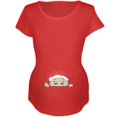 thumbnail image 1 of Christmas Peeking Baby Santa Maternity Soft T Shirt, 1 of 1
