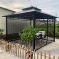 thumbnail image 4 of Gazebo Replacement Mosquito Netting,Outdoor Canopy Net Screen,Sidewall Gazebo Curtains,Gazebo Replacement Mosquito Netting,Outdoor Universal Gazebo Canopy for Patio Garden Yard Backyard, 4 of 5
