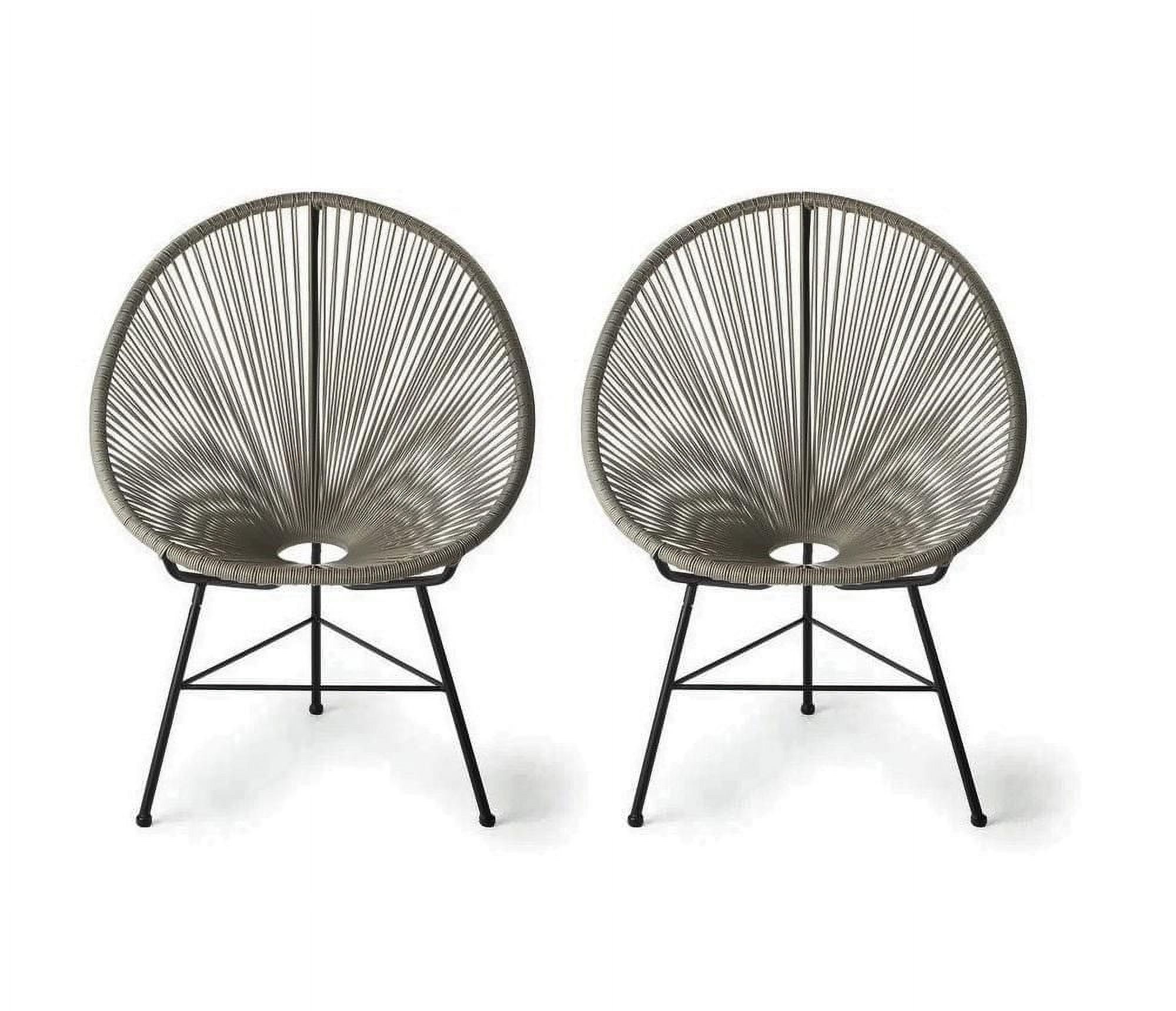 Chaise longue Costa, chaise longue en fil de fer, chaise longue en plastique, chaise longue de plage, chaise longue d'intérieur et d'extérieur, rotin de style Acapulco, résistant aux intempéries, chai