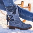 thumbnail image 3 of Bottes de Neige d'Hiver Chaudes pour Femmes avec Lacets et Talon Épais Design Vintage, 3 of 7