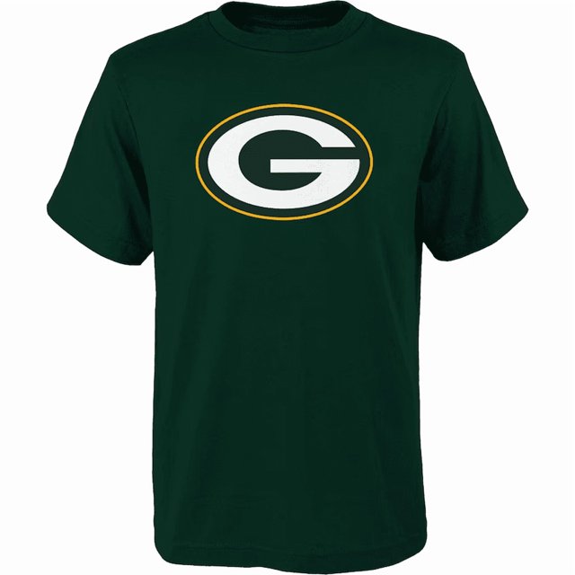 T-shirt à Manches Courtes pour Jeunes Green Bay Packers NFL à Logo Principal