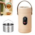 thumbnail image 1 of Mini Electric Hot Pot with Ceramic Glaze Inner for Dorms and Travel, Portable Noodle Cooker, 1 of 7