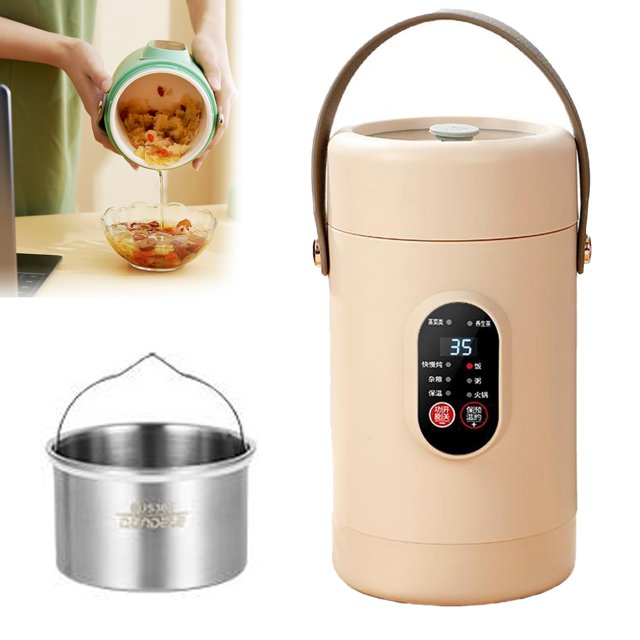 Mini Electric Hot Pot with Ceramic Glaze Inner for Dorms and Travel, Portable Noodle Cooker