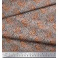 thumbnail image 2 of Soimoi Satin Silk Fabric Brush Stroke Abstract Decor Fabric Printed Yard 42 Inch Wide, 2 of 3