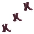 thumbnail image 4 of relayinert Soft Five Toe Socks Stretchable Cotton High Crew Socks Athletic Solid Socks Purple 3Set, 4 of 6