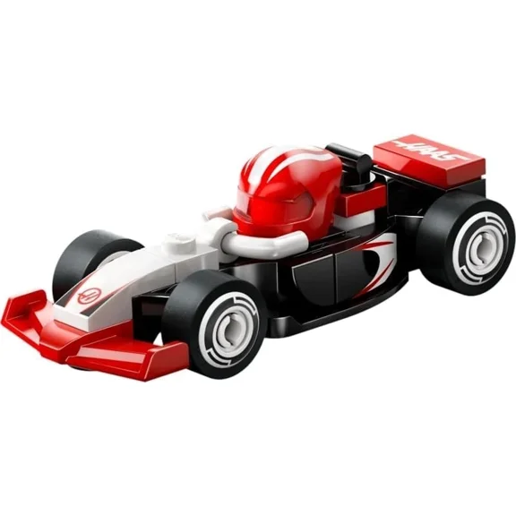 LEGO F1 Collectible Race Cars - Haas F1 Team Race Car with Driver Helmet & Moving Wheels - Formula 1-71049